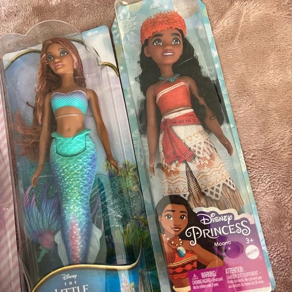 Barbie Disney Princess doll lot Rainbow ballet little mermaid Moana - Picture 2 of 3